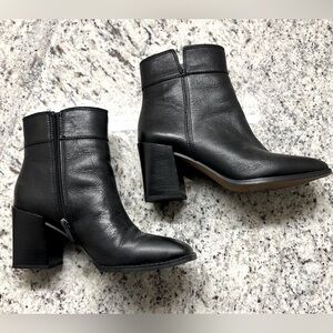 Franco Sarto Black Heel Booties